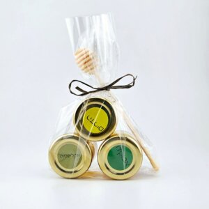 שלישיית טעימות דבש זני (30 גרם) + רודה קטן