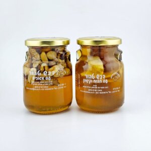 זוג צנצנות - פיצוחים בדבש + תפוח עץ וקינמון בדבש